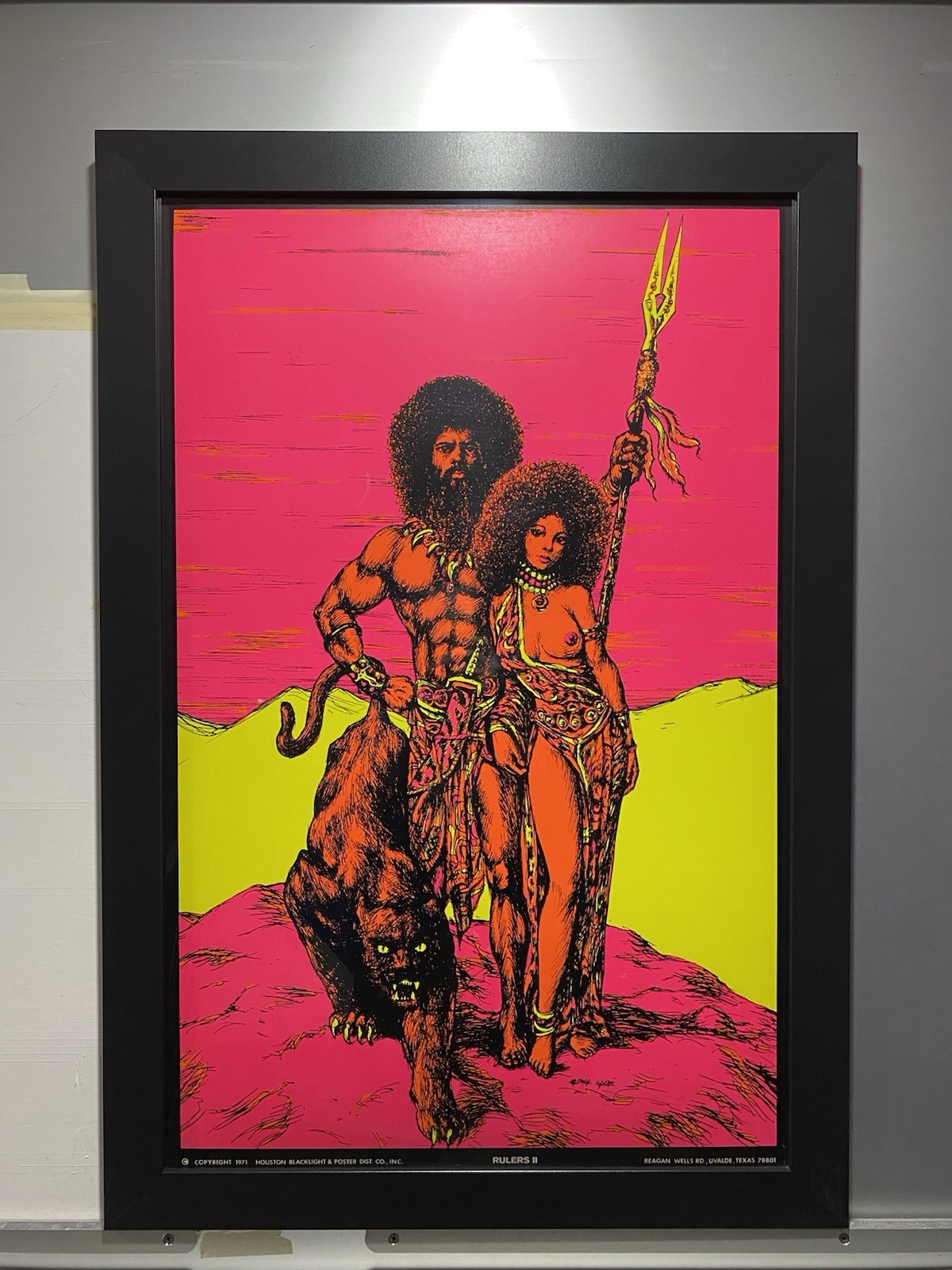 RULERS II MAN & WOMAN VINTAGE 1971 HOUSTON BLACKLIGHT POSTER 22\