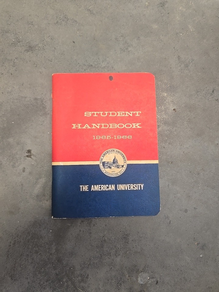 Vintage 1965-1966 American University Student Handbook Washington DC Ephemera 