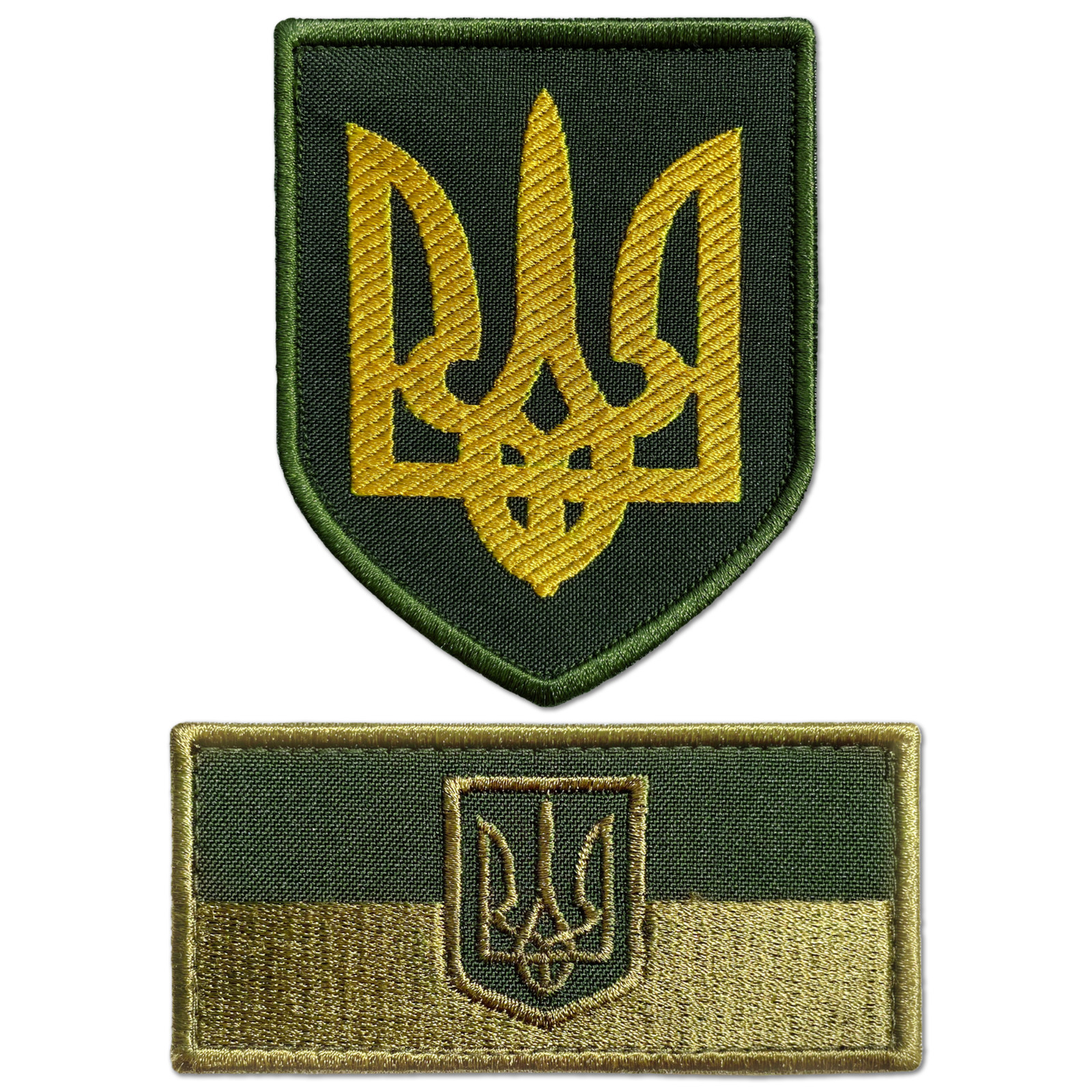 Ukrainian Patch Set – Trident Flag and Coat of Arms, 2 Pcs Tactical Patches