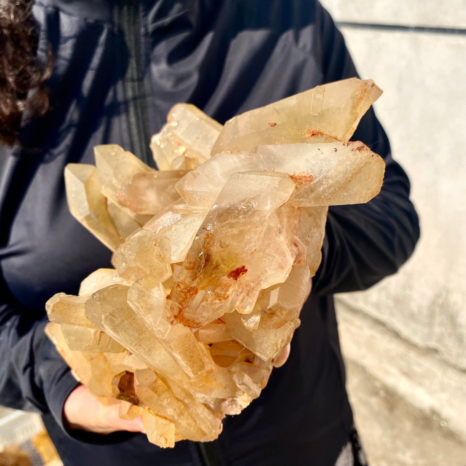 3.8LB Natural citrine cluster mineral specimen quartz crystal restoration-