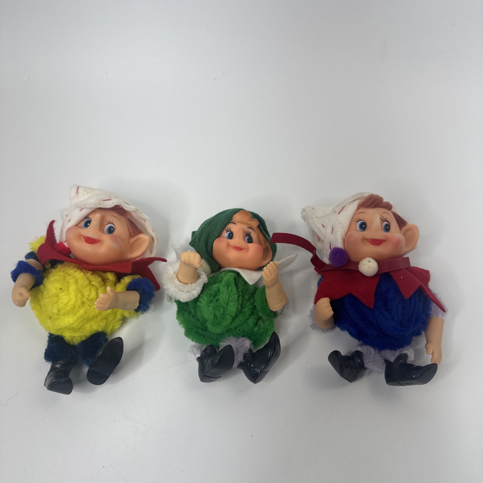Vintage Pixie Elf Felt Pipe Cleaner Ladder Pixie Elves Christmas  Knee Huggers