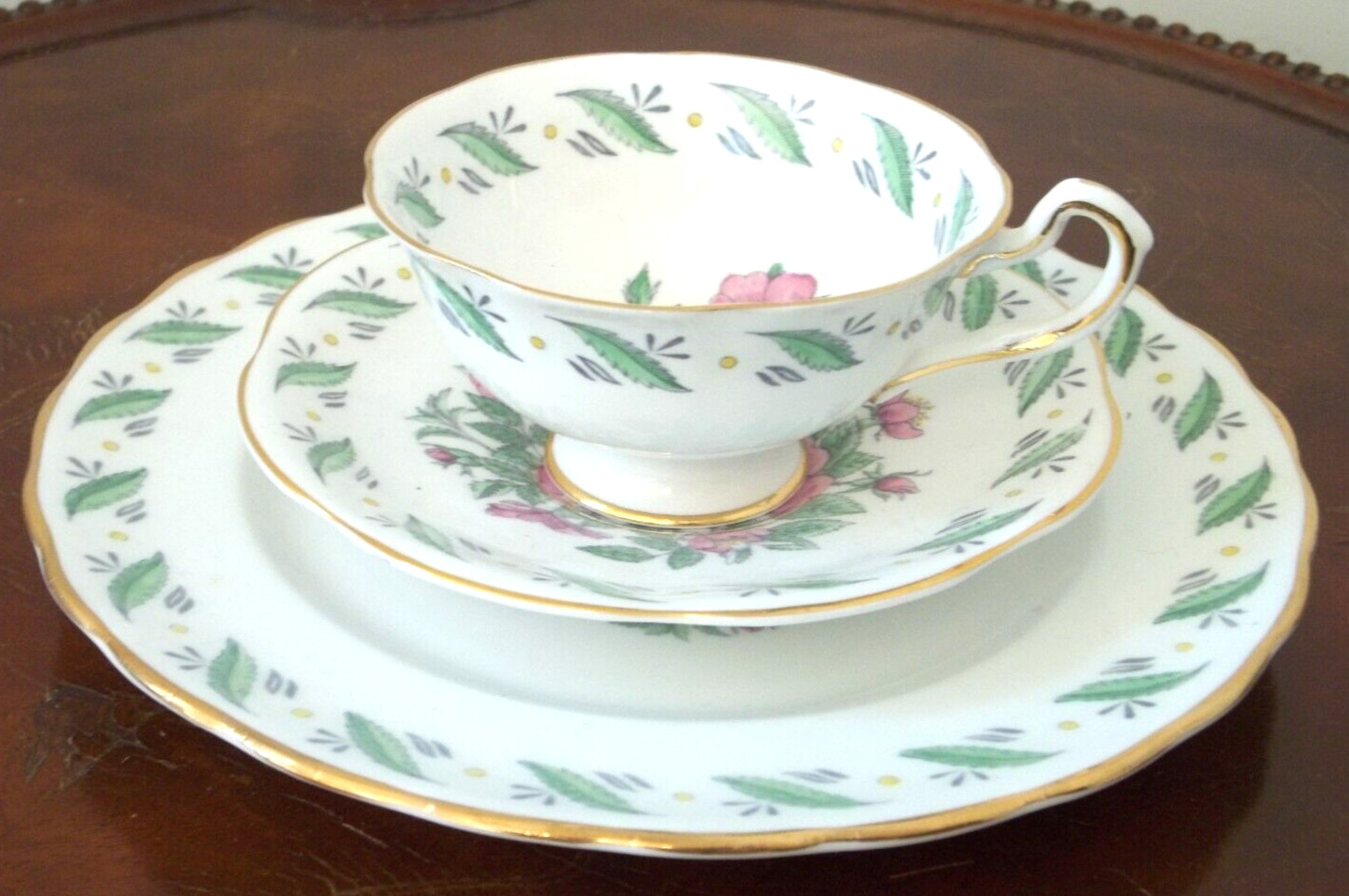RARE 3 PC ROSINA WILD ROSES CUP/SAUCER 8\