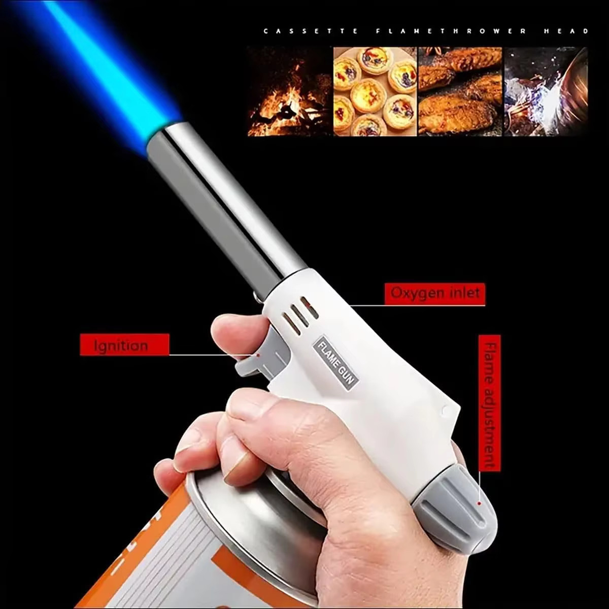 Camping Baking Barbecue Gas Torch Welding Fire Maker Lighter Butane Burner Flame