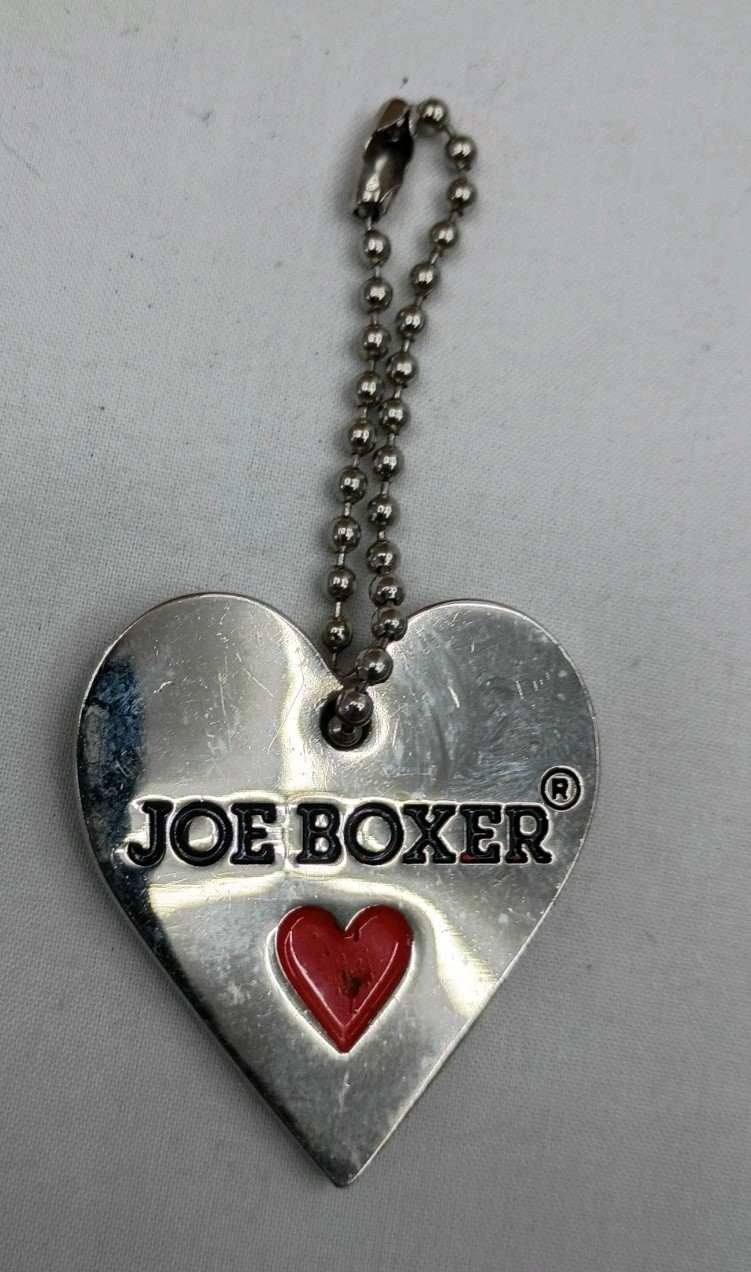 Vintage Joe Boxer Metal Keychain, Bag Pull, Charm Vintage Original 