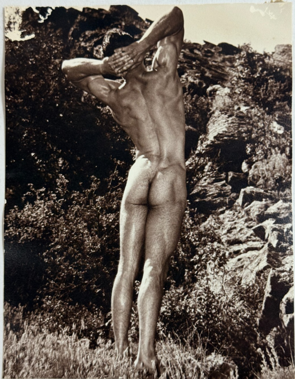 Vintage Male Figure Study Photograph, Denver, Colorado Western Photography Guild