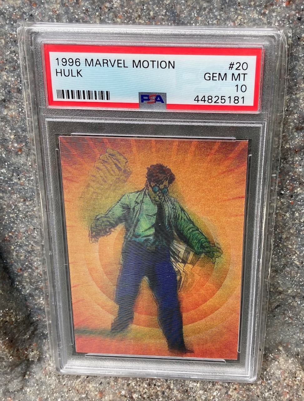 💚 1996 Marvel motion HULK #20 Lenticular wiggle ULTRA RARE card PSA 10💚 POP 1