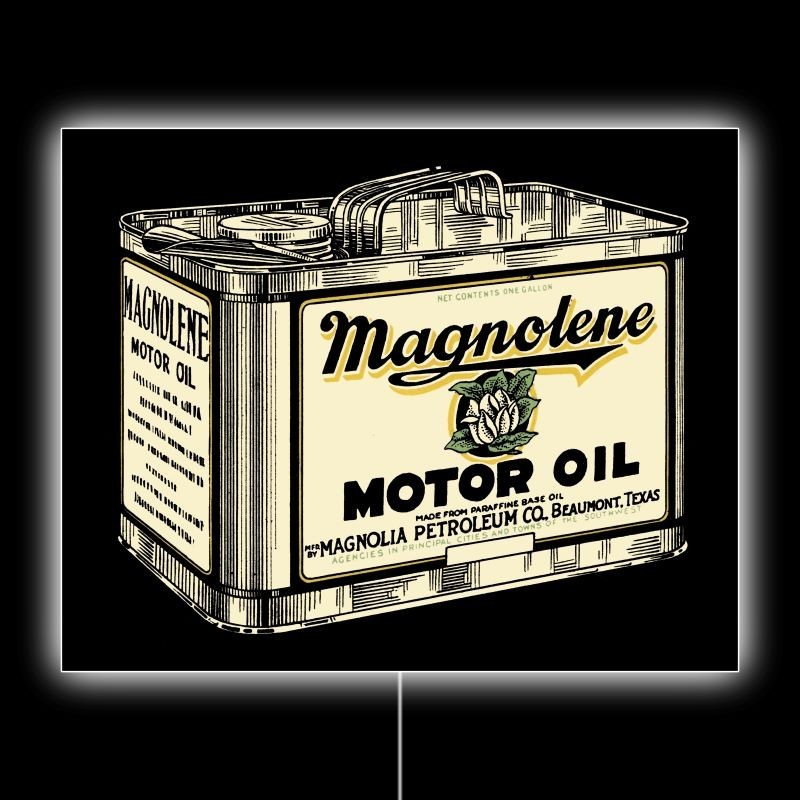 1921 Magnolia Petroleum of Beaumont, Texas NEW LED Hanging Lighted Sign: 18x23\