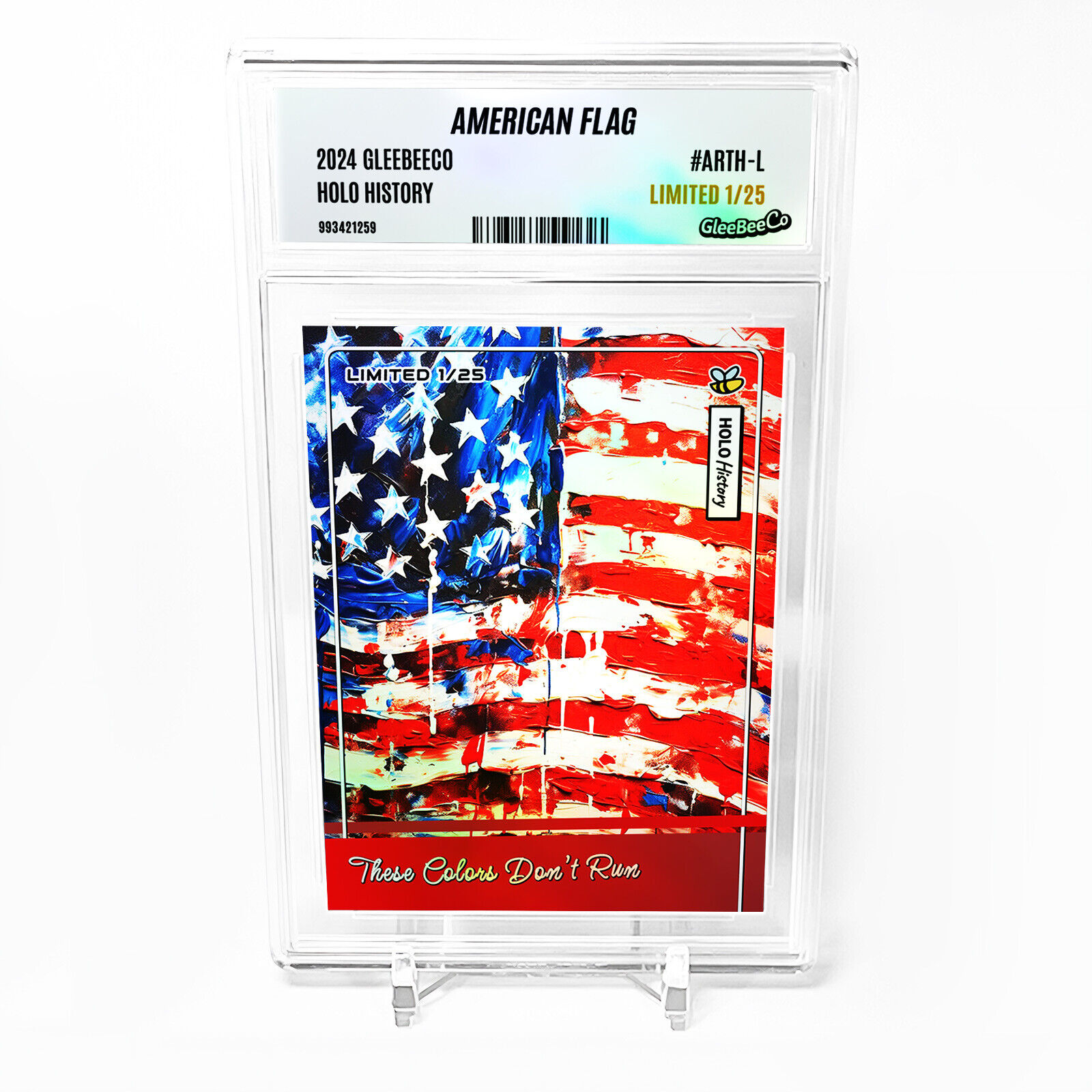 AMERICAN FLAG Card 2024 GleeBeeCo Holo History Slabbed #ARTH-L /25