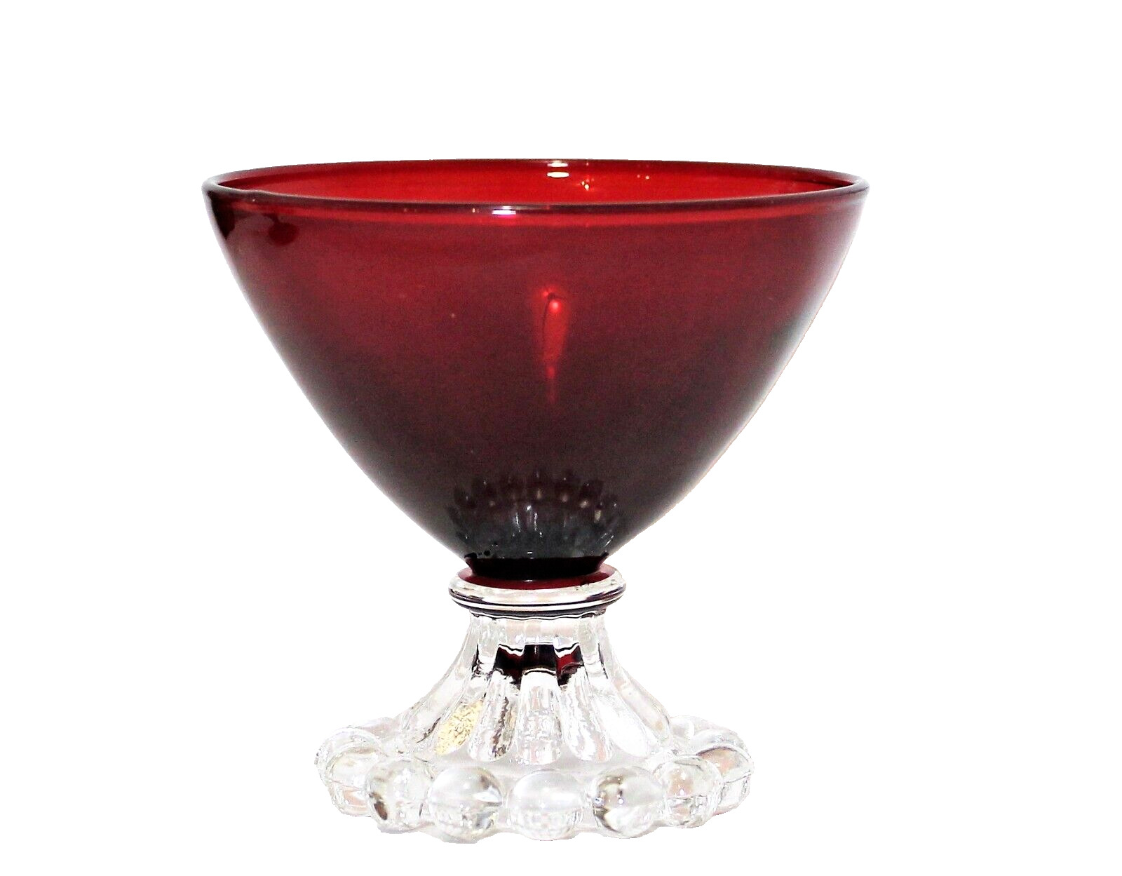 Vintage Anchor Hocking Glass Ruby Red Boopie Champagne Sherbet