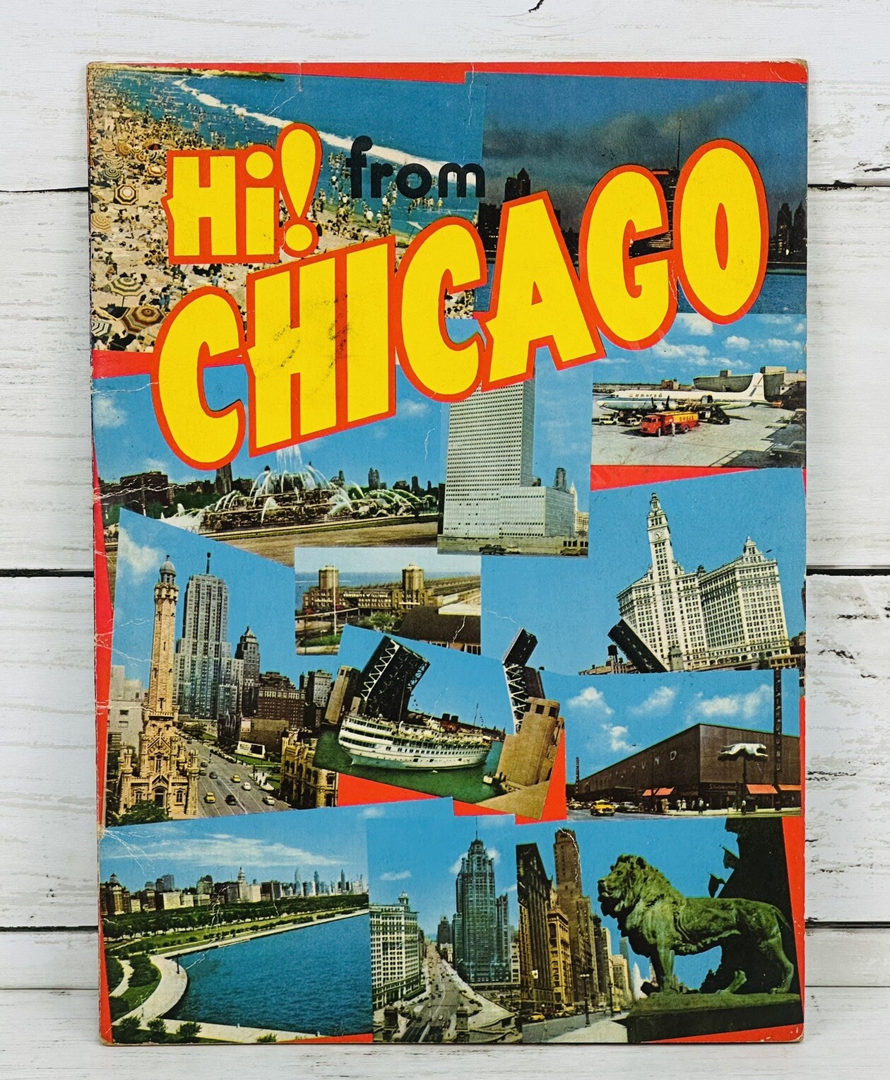 VTG 1958 Hi From Chicago Illinois Tourism Booklet Souvenir Full Color Photos