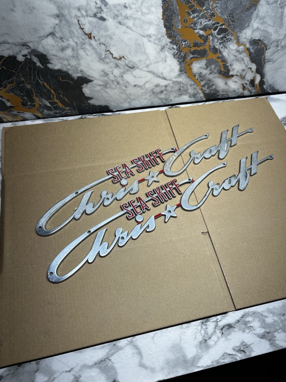 Vintage Chris Craft Sea Skiff Emblem 23 1/4