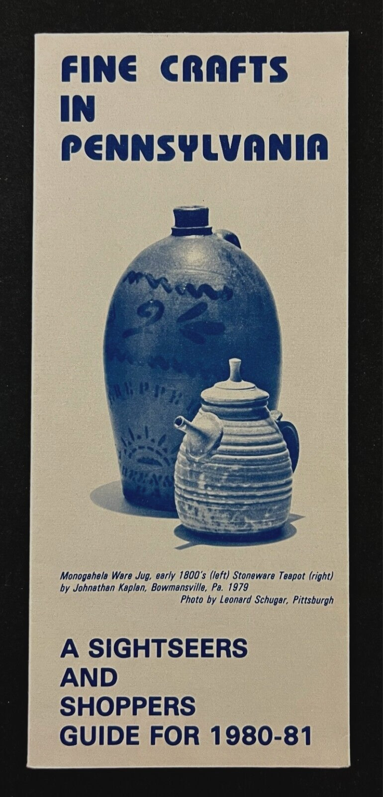 1980 Pennsylvania Fine Crafts Shoppers Directory Guide Vintage Travel Brochure