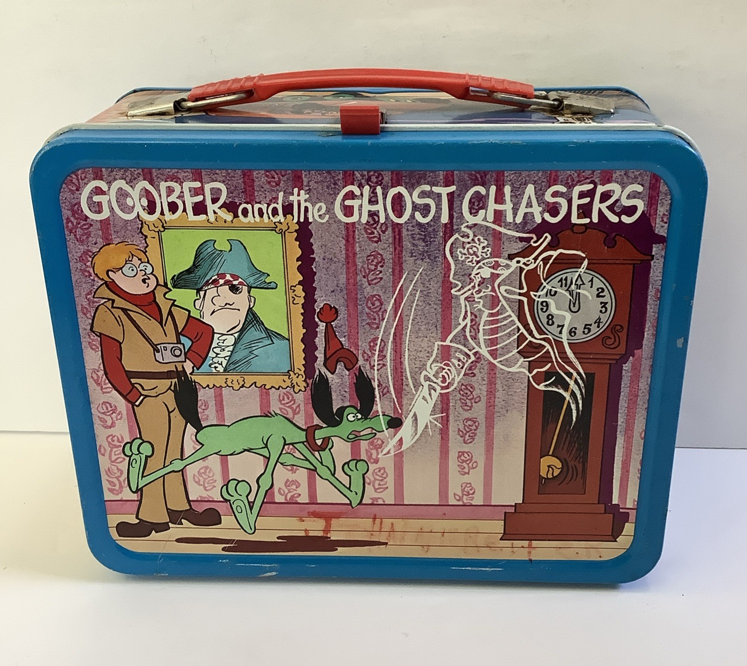 Vintage 1974 Goober & The Ghost Chasers Inch High Private Eye Tin Metal Lunchbox