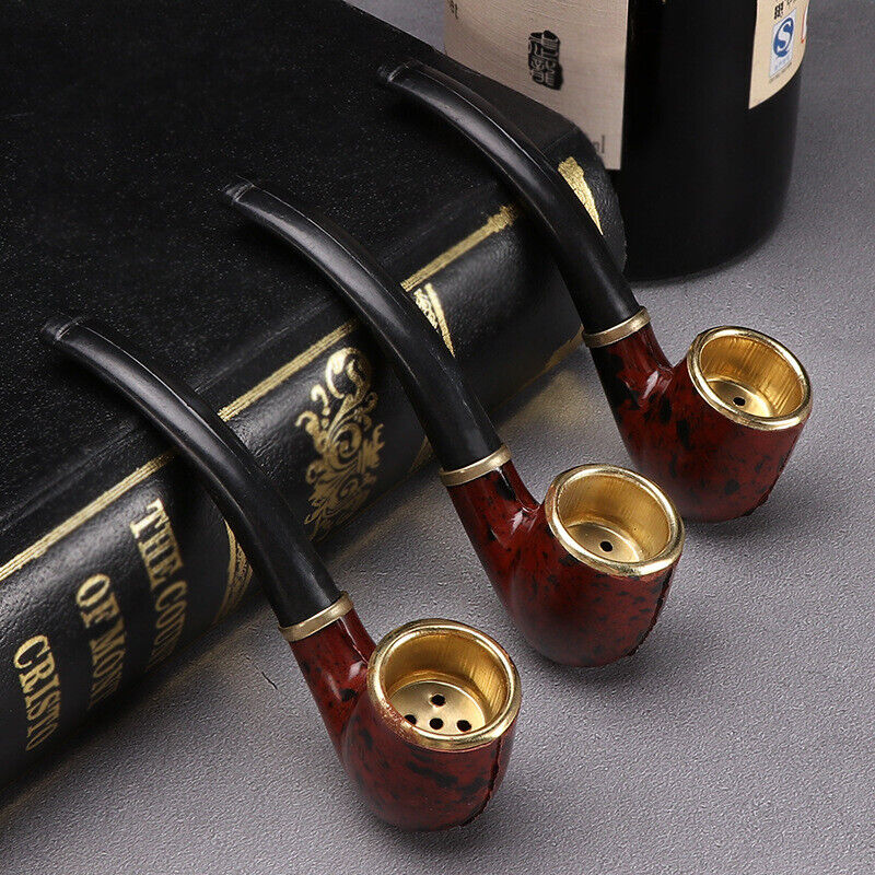 3PCS Mini Durable Resin Curved Handle Smoking Tobacco pipe Cigarette Pipes Gift