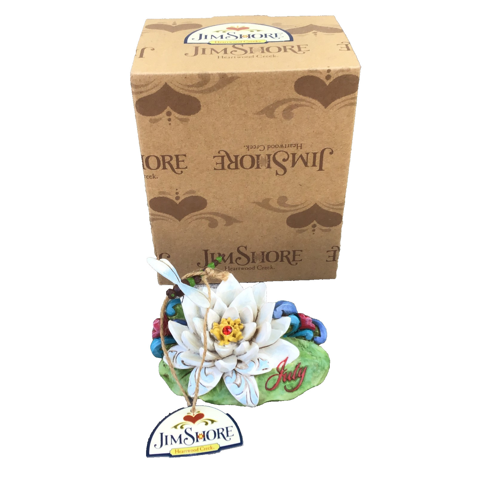 Jim Shore July Flower Waterlily 2014 Enesco #4040661 Figurine Birthday