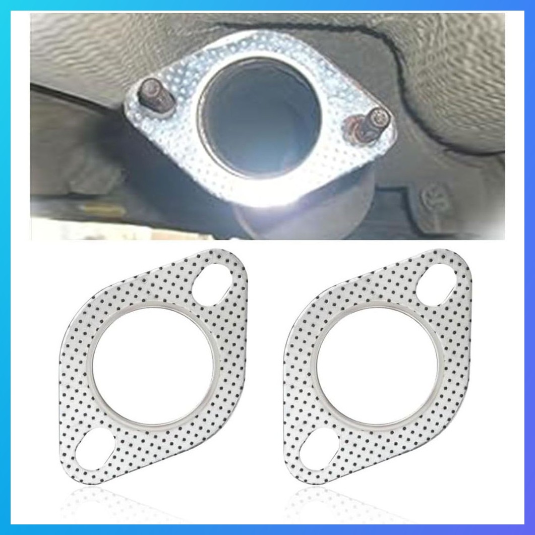 2Pcs Exhaust Gasket 2-Inch Flange Seal Car Exhaust