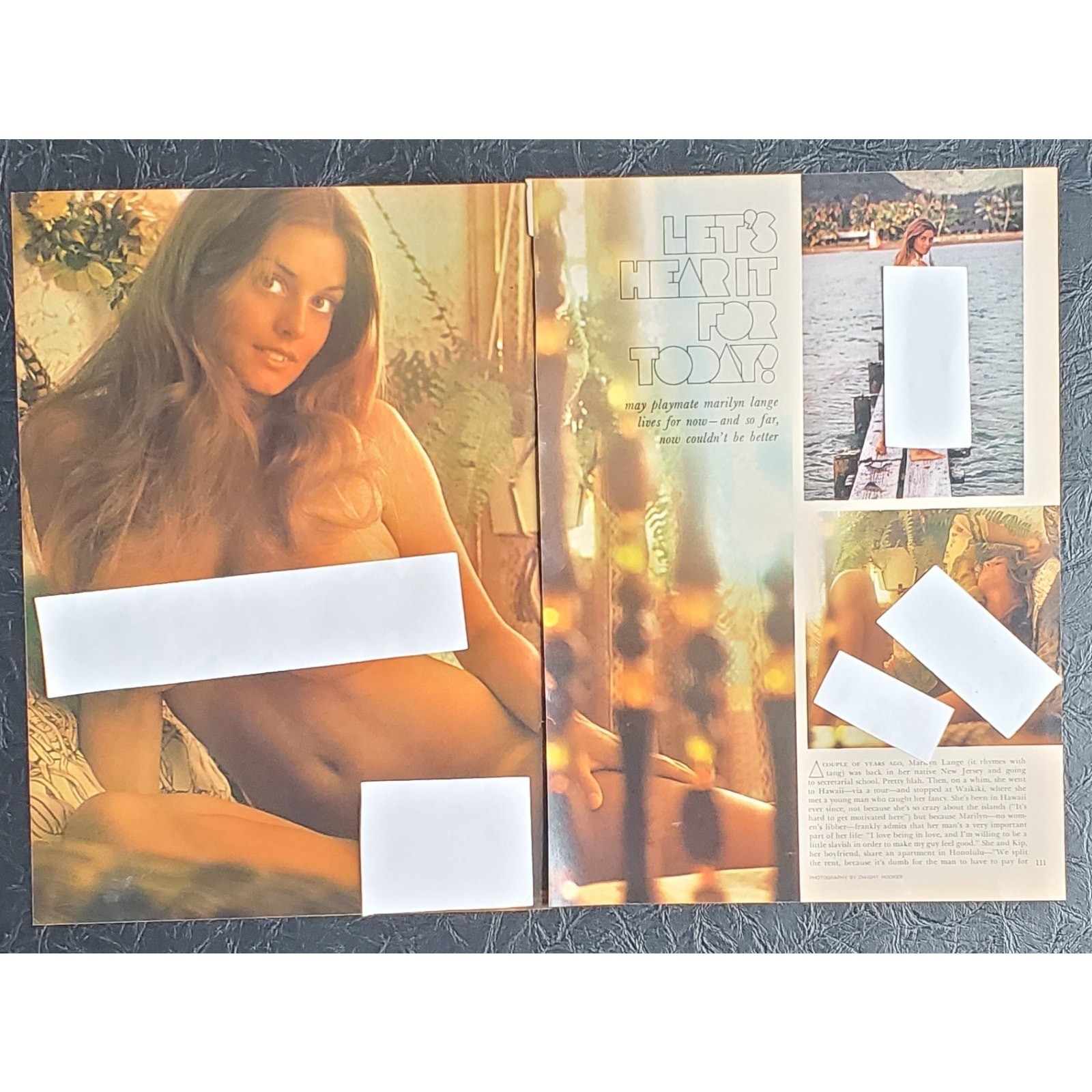 Playboy PICTORIAL ONLY - Playmate MARILYN LANGE March, 1974 5 pages Playboy PICTORIAL ONLY - Playmate MARILYN LANGE March, 1974 5 pages