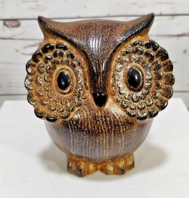 VTG MCM Otagiri Mercantile Co Big Eyed Owl Stoneware Coin Bank Japan-No Stopper VTG MCM Otagiri Mercantile Co Big Eyed Owl Stoneware Coin Bank Japan-No Stopper