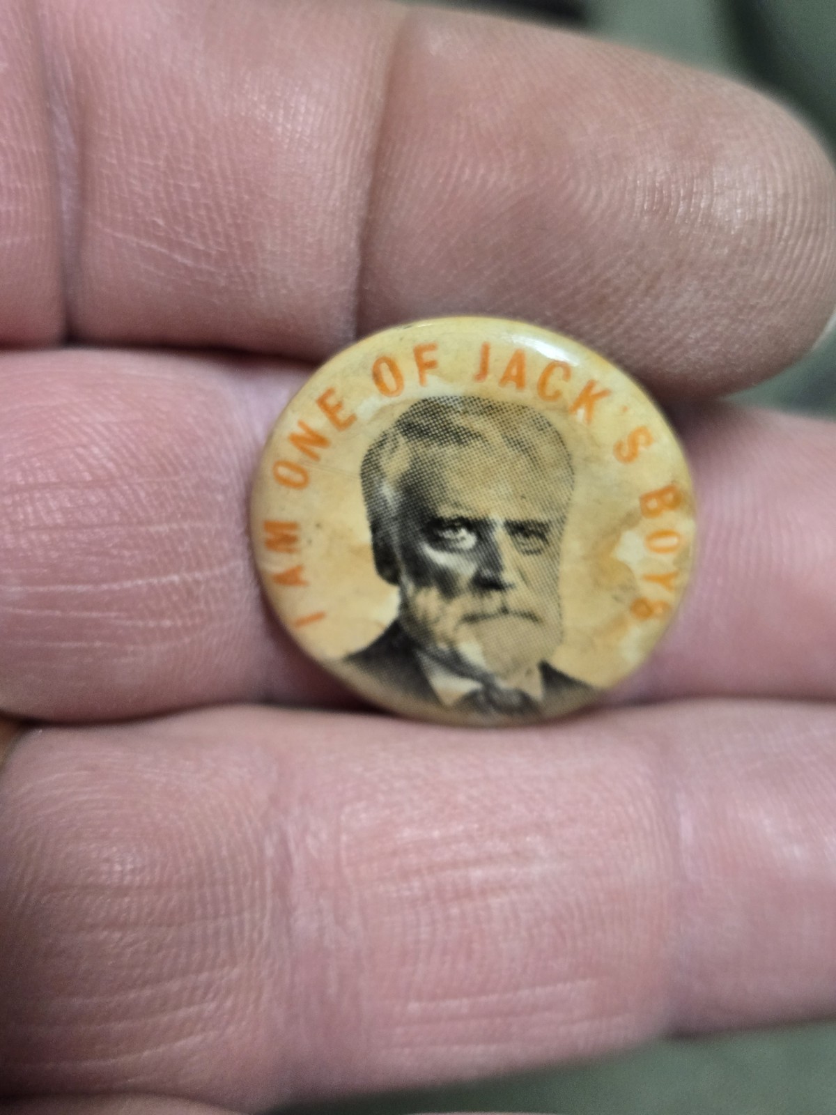 Rare Scarce Vintage John McKaskey I Am One Of Jacks Boys Lancaster PA Badge Pin Rare Scarce Vintage John McKaskey I Am One Of Jacks Boys Lancaster PA Badge Pin