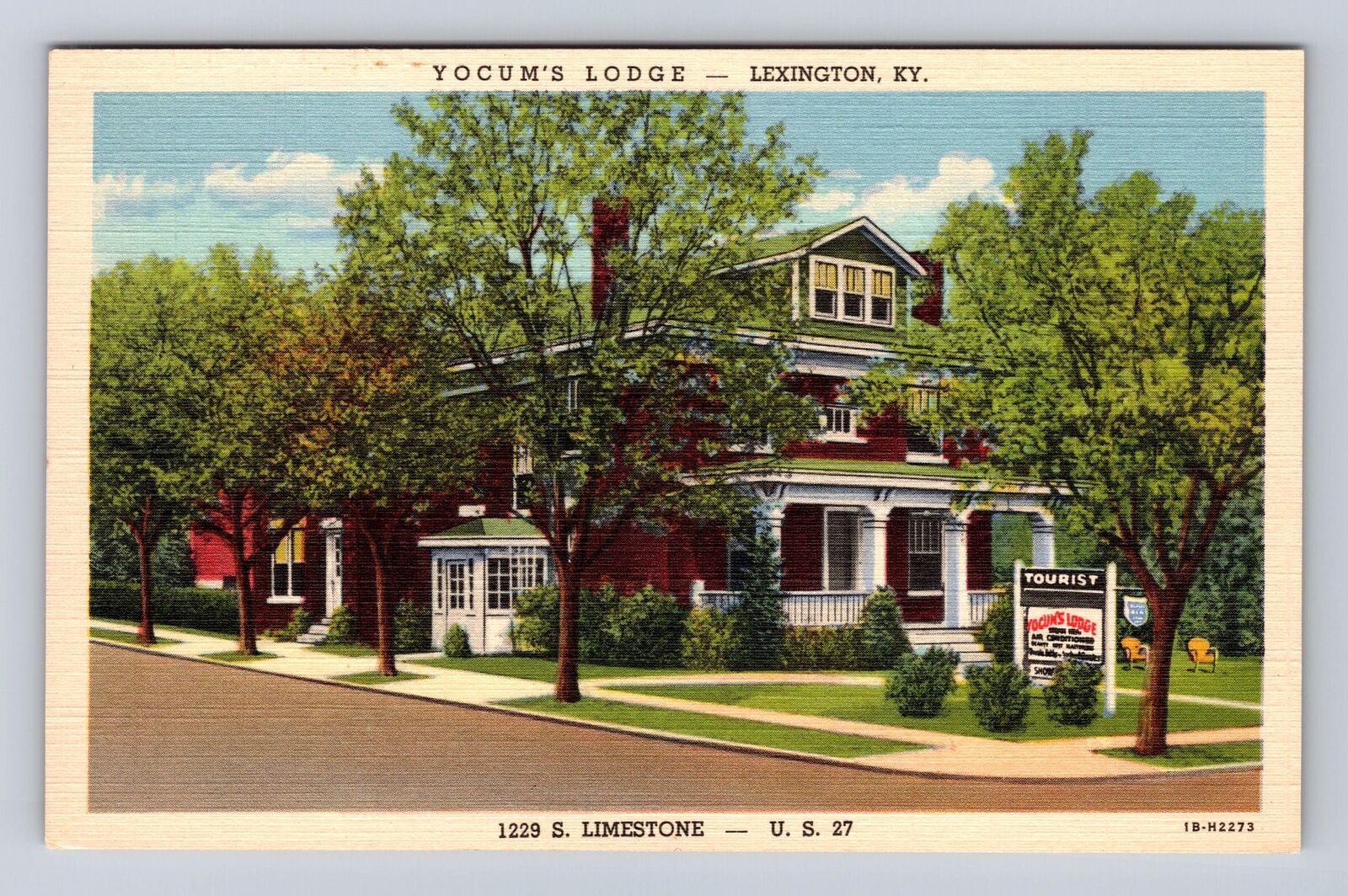 Lexington KY-Kentucky, Yocum's Lodge, Advertisement, Antique, Vintage Postcard
