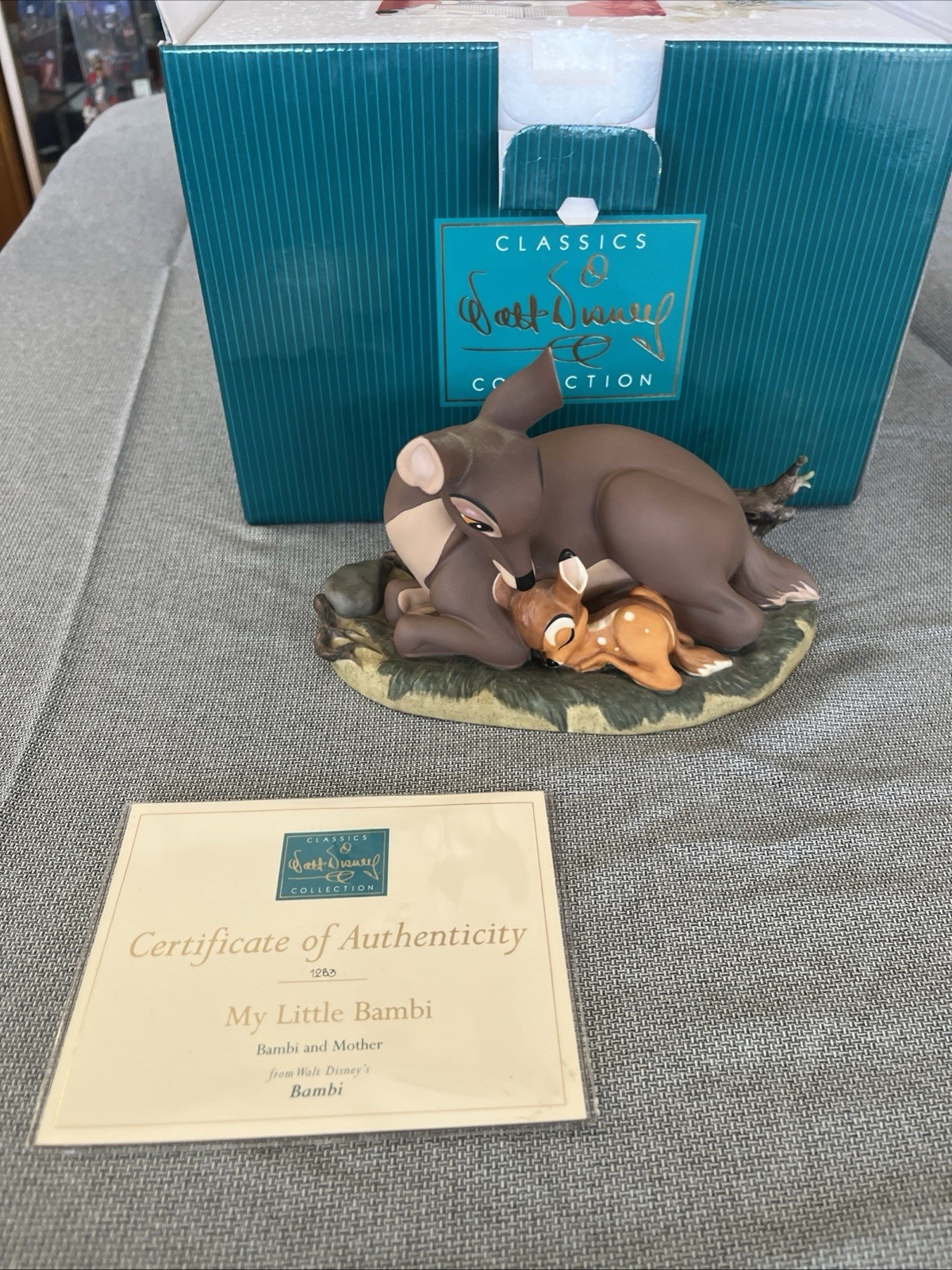 Disney WDCC BAMBI BAMBI AND MOTHER MY LITTLE BAMBI 1204799 COA 1283