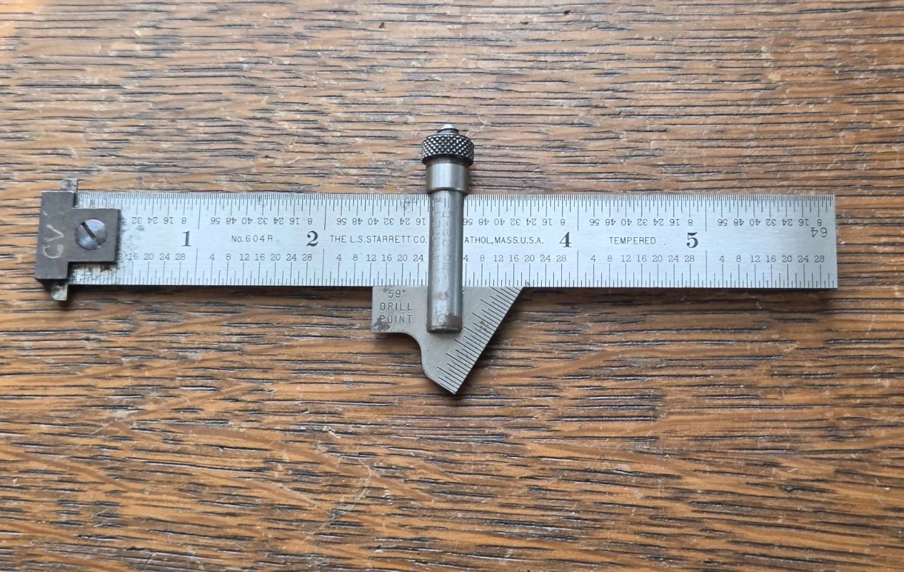 Starrett No. 22-C 59° Drill Point w/No. 604R 6\