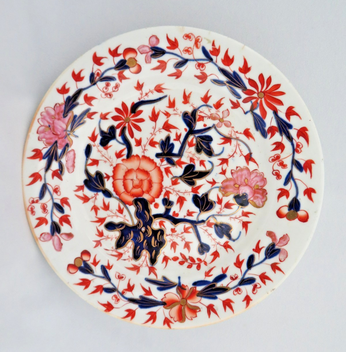 RARE Antique Circa 1820 Coalport England Porcelain Plate  Japan Pattern  7 7/8