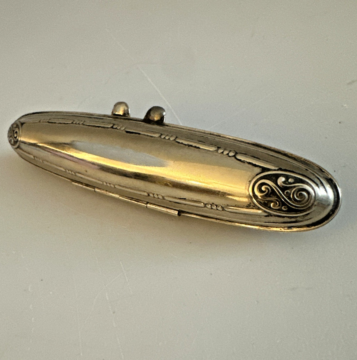 Vintage Antique Silverplate Cigar Holder Tube 5\