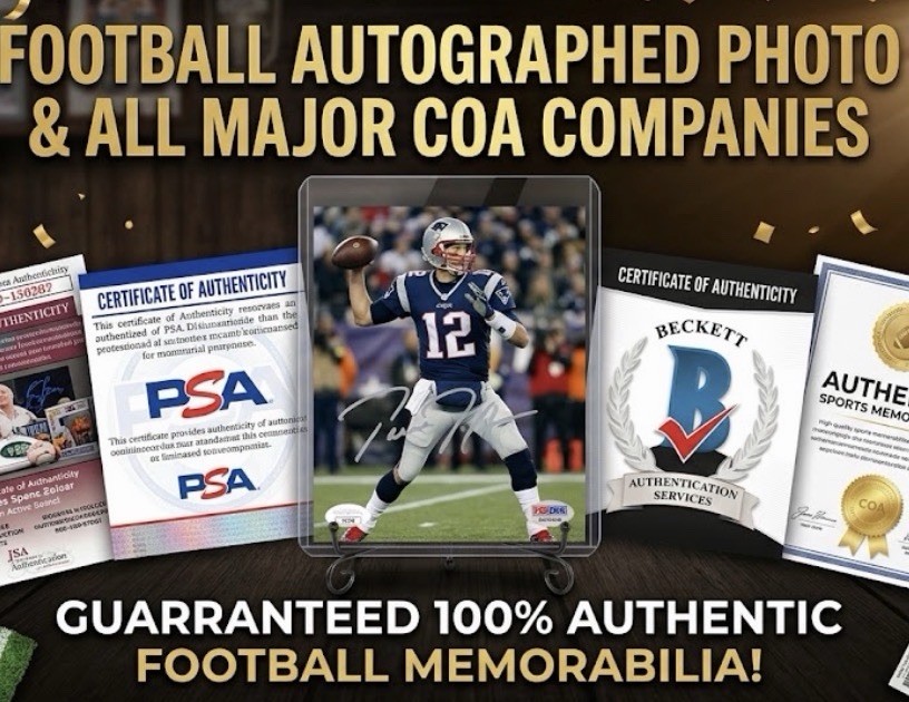 NFL Football Mystery Autographed 8x10 NFL Photo Any Team, Rare,  All Top COA’s