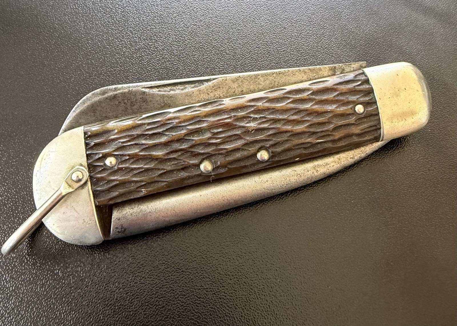 Vintage Schrade Cut Co Walden NY 7353 Marlin Spike Rigger 2 Blade Pocket Knife
