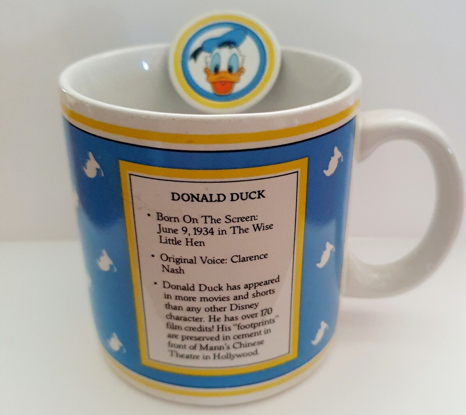 Vintage Walt Disney Donald Duck Mug/Applause /The Walt Disney Company