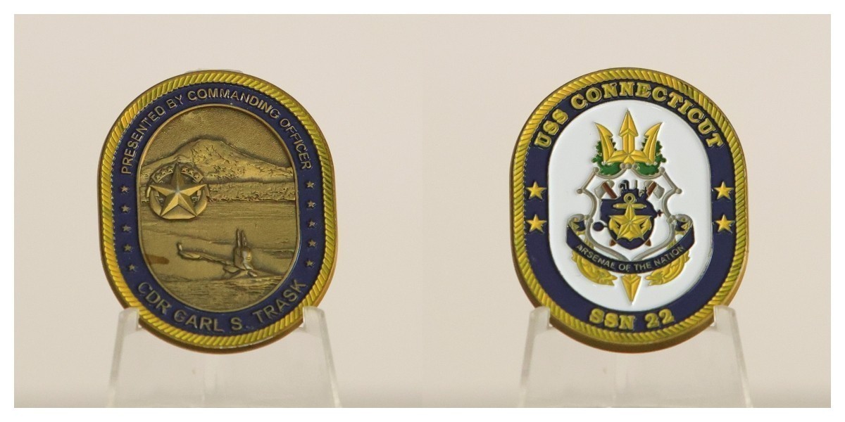 USS Connecticut SSN 22 CDR Carl S. Trask Commanding Officer Challenge Coin  3#H