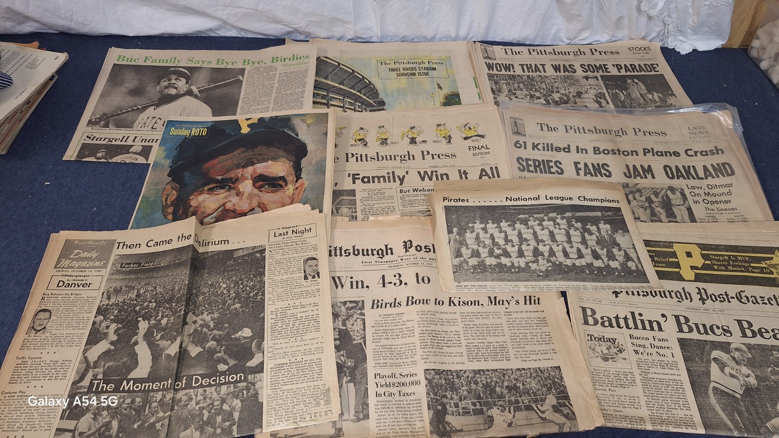 Lot 10 Pittsburgh Press Post Gazette Newspaper Pirates World Series 1960 1971 79