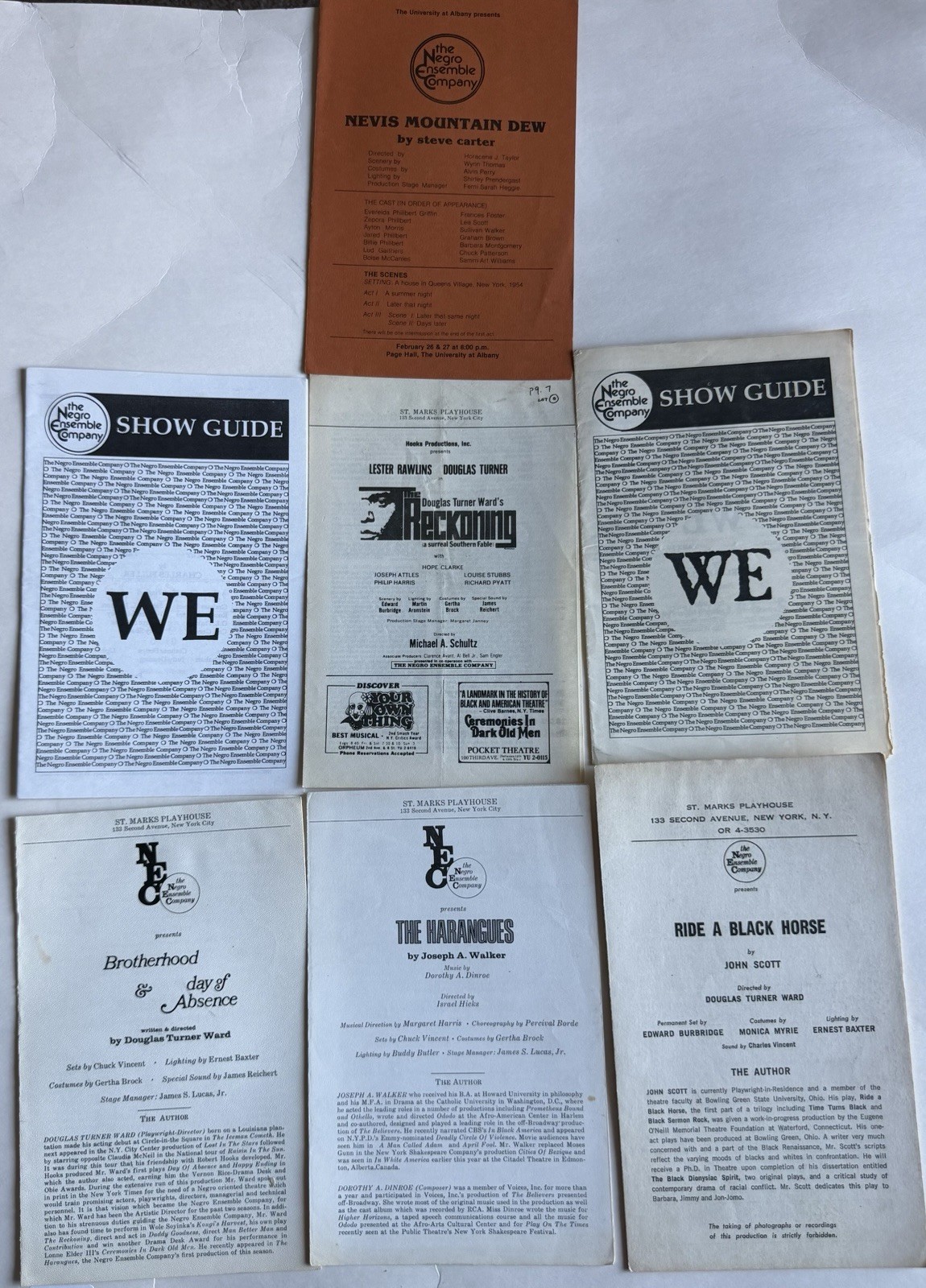 RARE LOT of 7 Negro Ensemble Theater Programs Samuel L Jackson Rosalind Cash