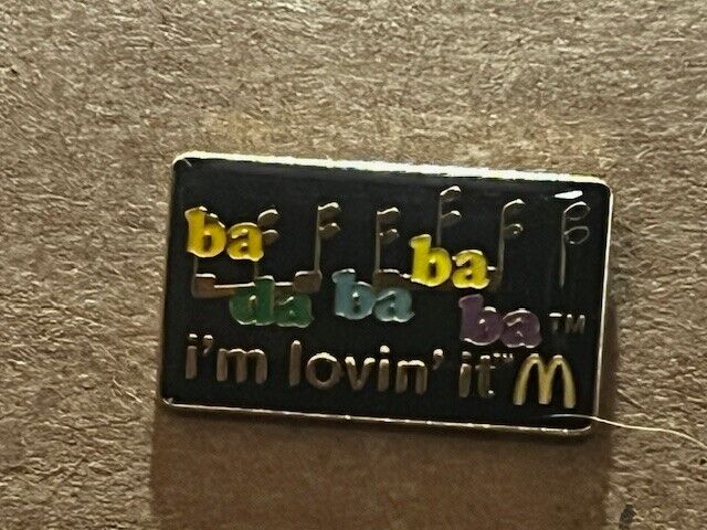 Vintage McDonald\'s Ba Da Ba Ba Ba I\'m Lovin\' It Collectible Lapel Hat Pin