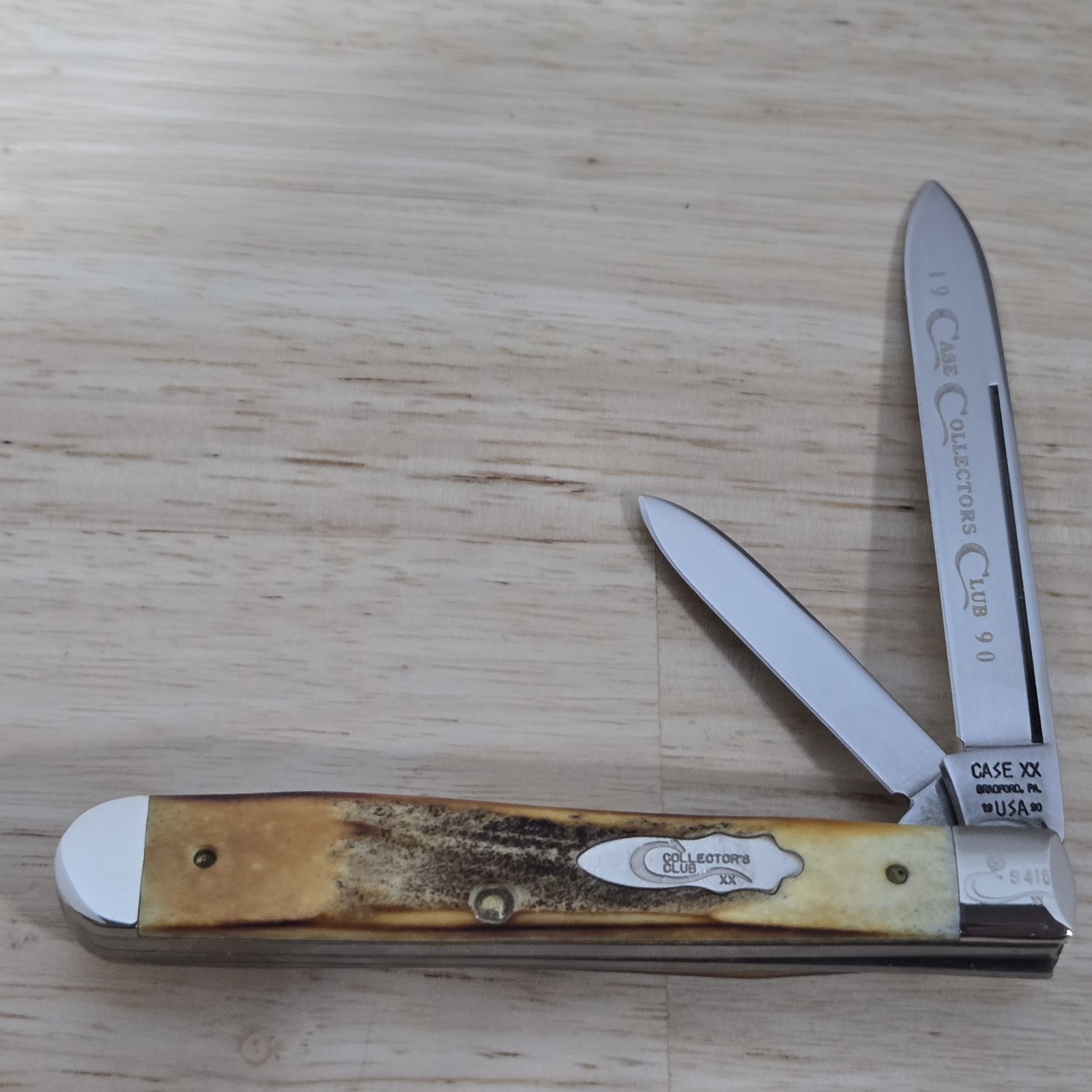 1990 Case XX 52019 SS Stag English Jack Knife Case Collectors Club NEW/NO BOX