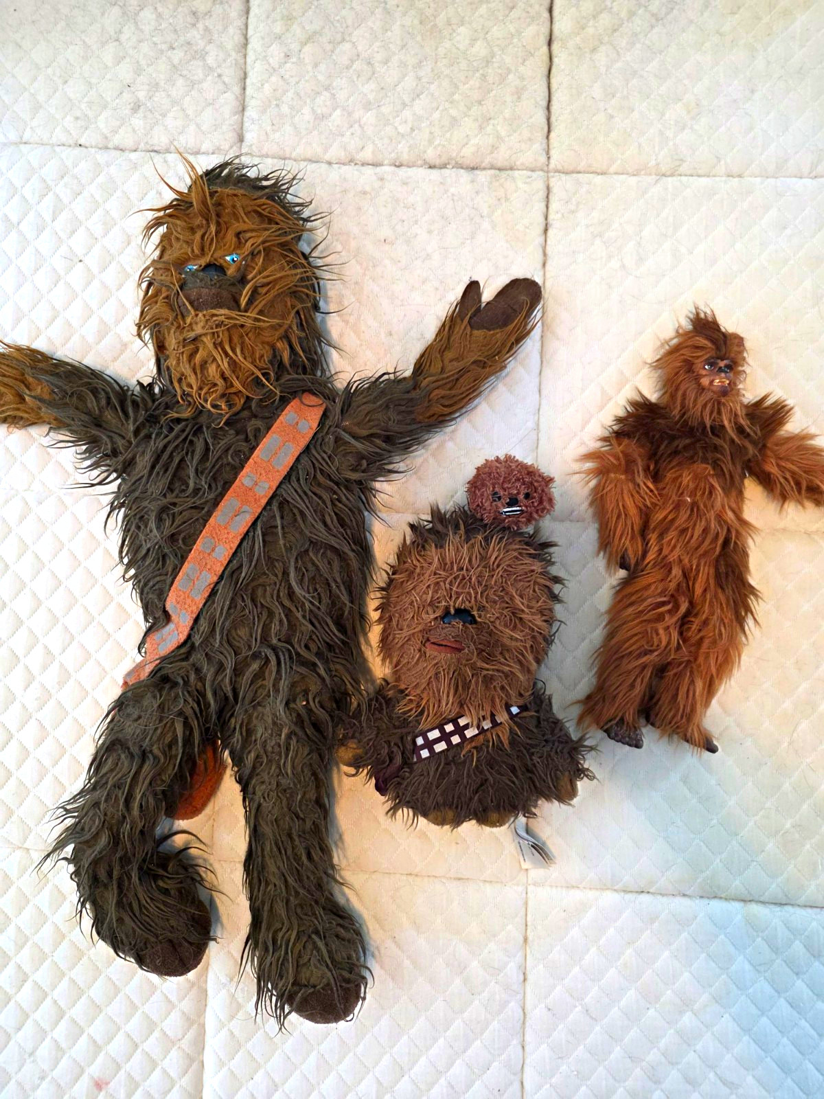 Star Wars Chewbacca Plush Lot of 4 Brown Furry Stuffed Toy Plushes