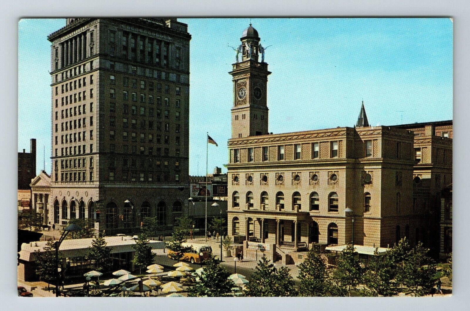 Canton OH-Ohio, North Plaza  Vintage Souvenir Postcard