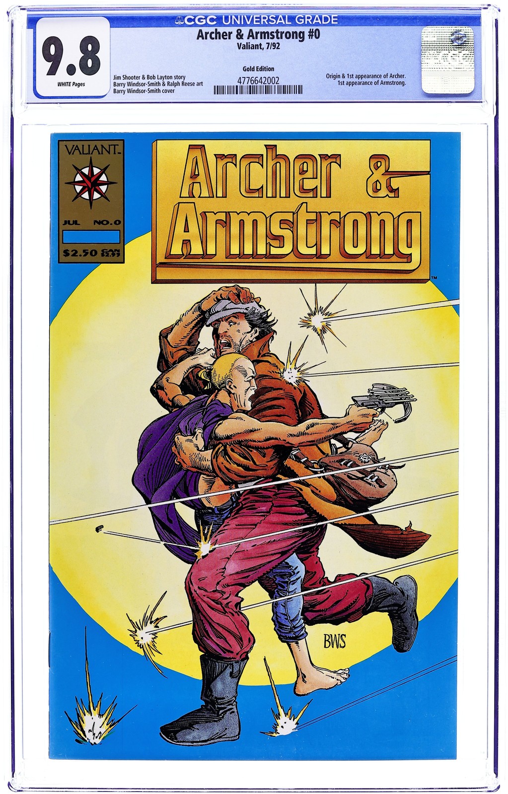Archer and Armstrong #0 Gold Variant CGC 9.8 1992 4776642002