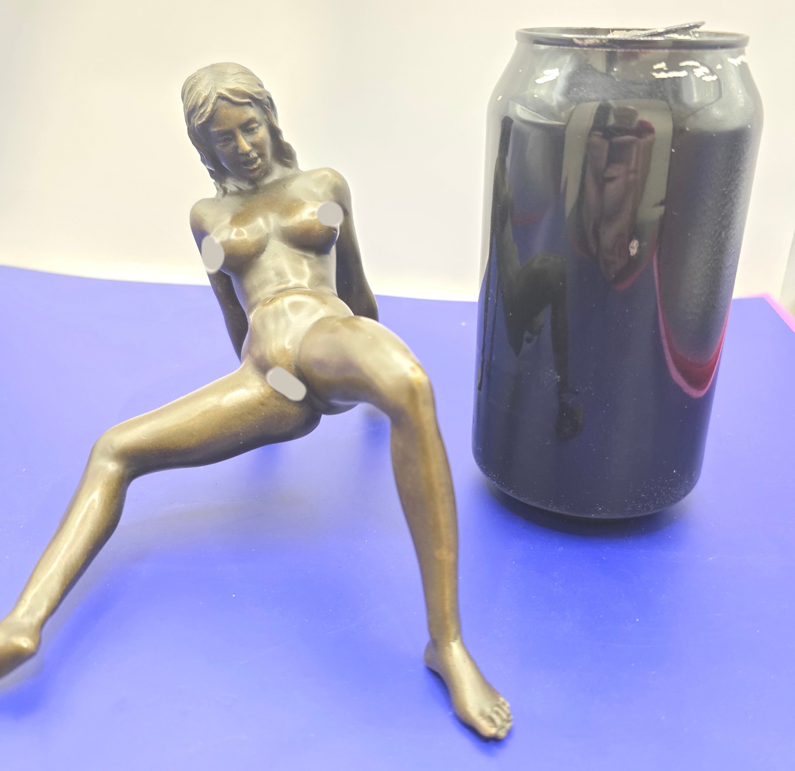 Art Deco Erotic Nudes Girl Real Bronze Sculpture Hot Cast Figurine Figure XPWF31