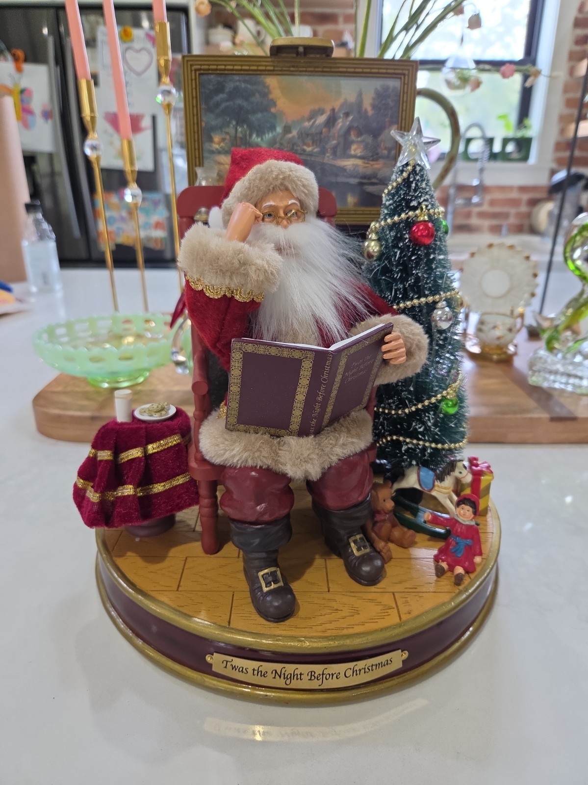 Vintage Bradford Exchange Twas The Night Before Christmas Story Telling Santa 