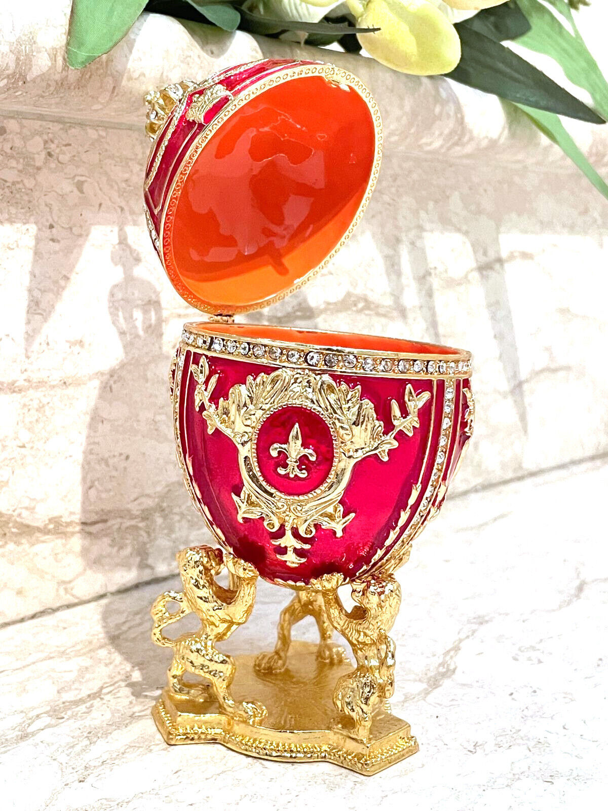 Stunning Imperial Fabergé  Faberge egg Trinket 24kGold
