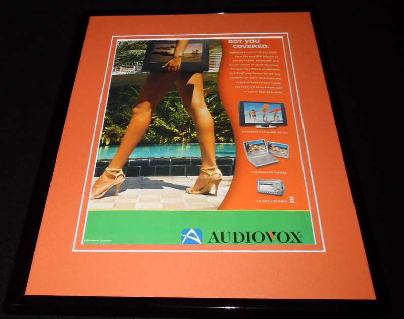 Audiovox 2006 Model in Heels Framed 11x14 ORIGINAL Advertisement