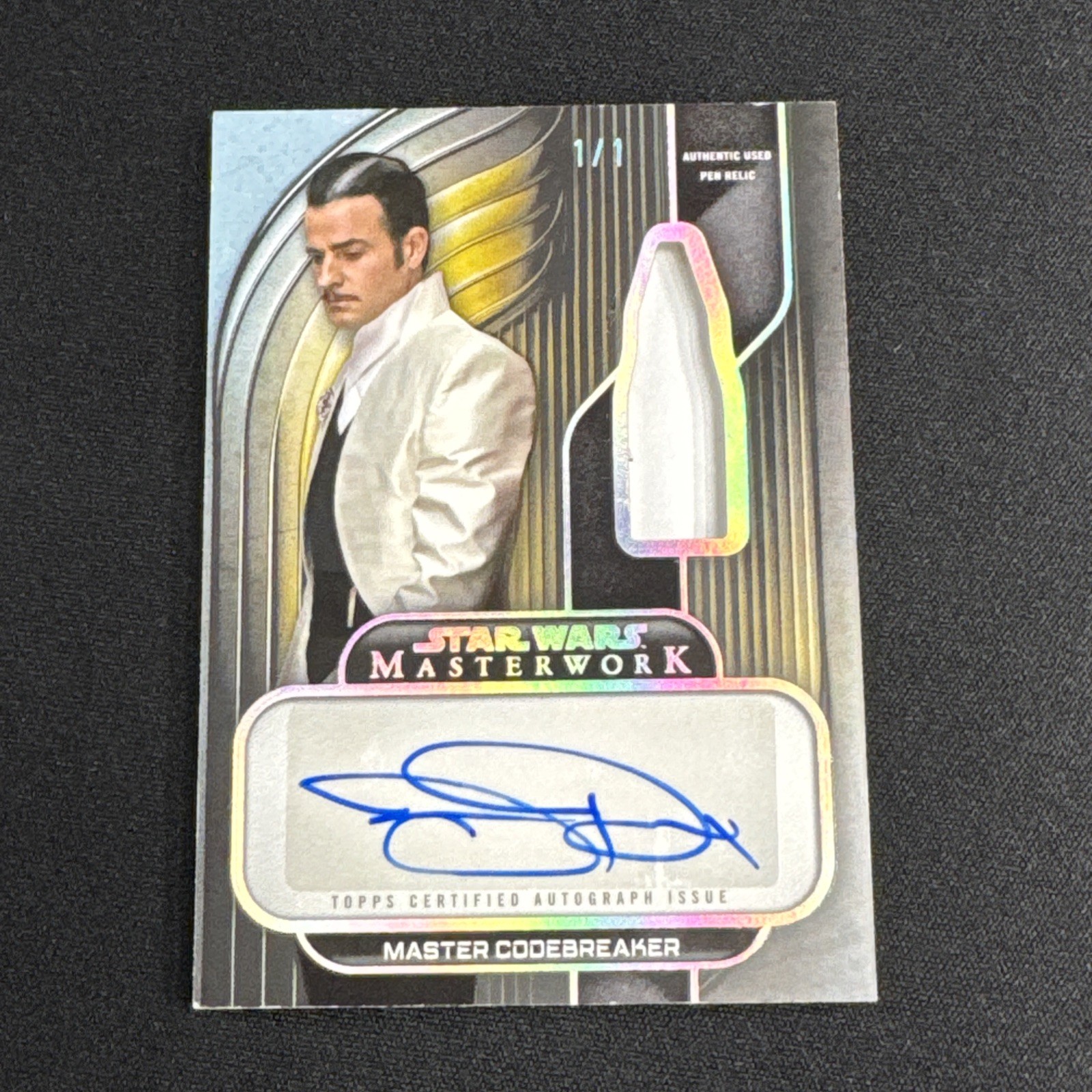 2025 Topps Star Wars Masterwork Codebreaker Justin Theroux Pen Relic 1/1 Error 2025 Topps Star Wars Masterwork Codebreaker Justin Theroux Pen Relic 1/1 Error