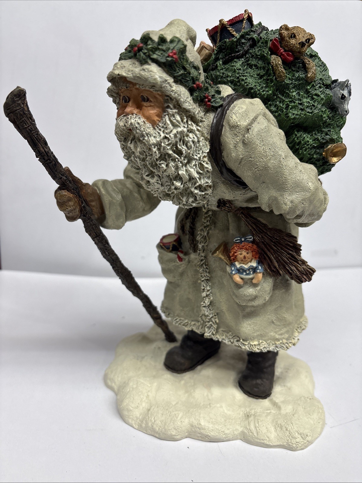 Vintage June McKenna Woodland Santa Christmas 1999 32/33 Signed