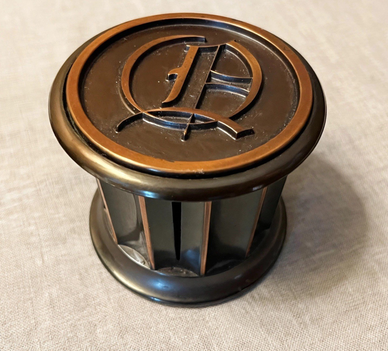 Vintage 1960's Hyde Park Stamp Dispenser Initial “O”.  Unmarked, VERY NICE