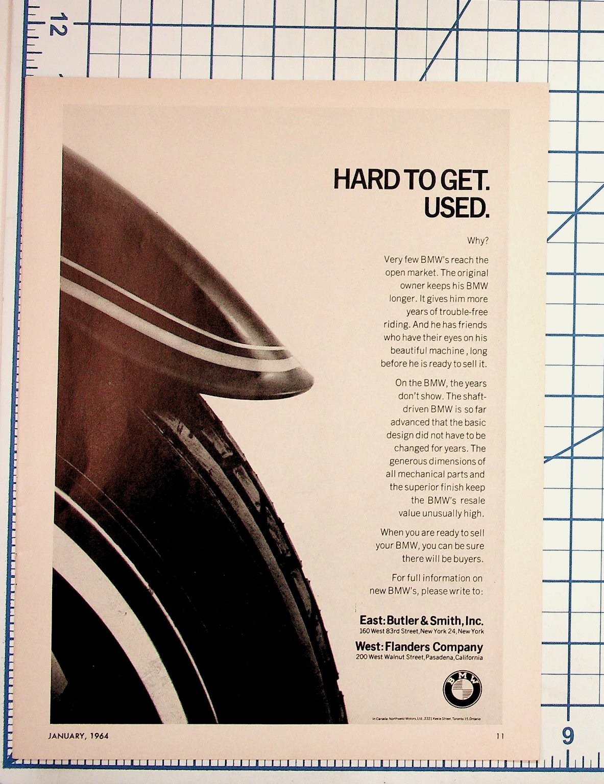 1964 BMW Original Magazine Ad - \