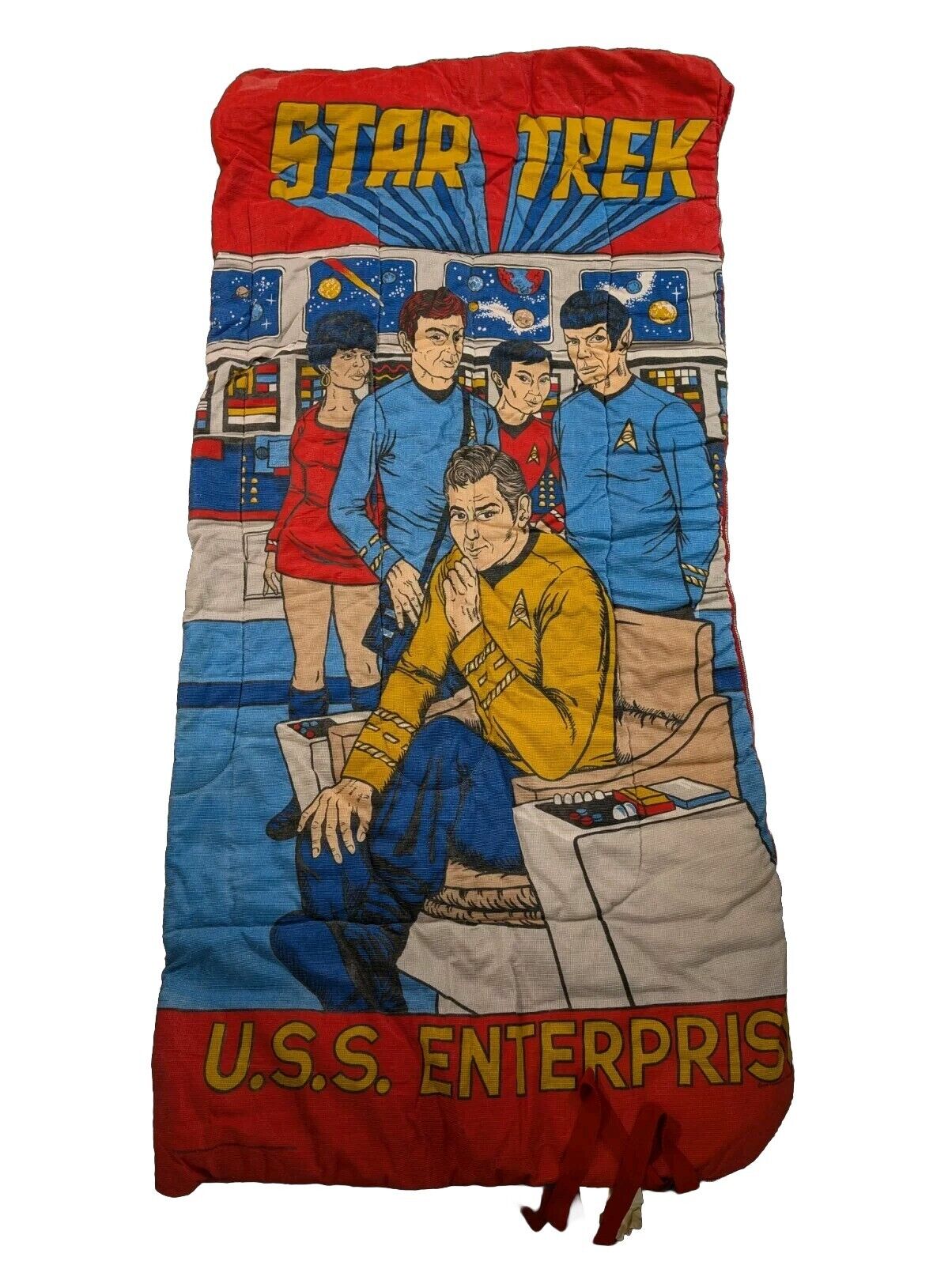 Vintage Star Trek U.S.S Enterprise Crew Sleeping Bag Paramount Pictures