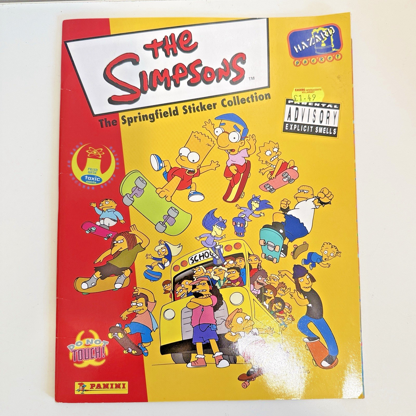 Vintage 1999 Panini The Simpsons Springfield Sticker Album Unused Empty Vintage 1999 Panini The Simpsons Springfield Sticker Album Unused Empty