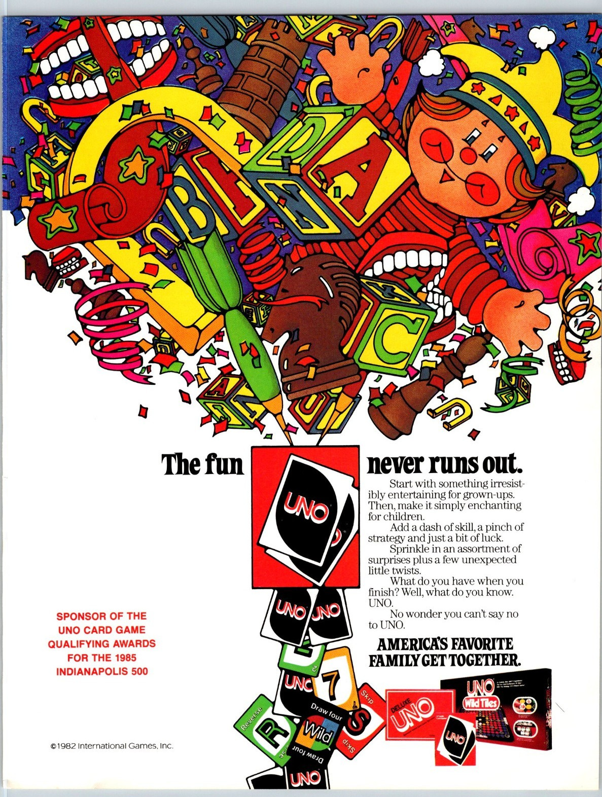 1985 UNO CARD GAME Vintage 8